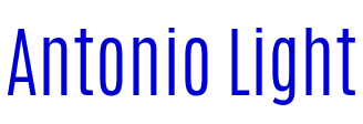 Antonio Light шрифт